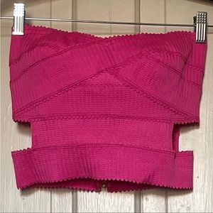 Lulumari Hot Pink Strapless Top EUC!